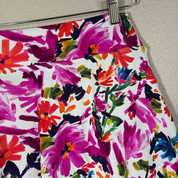 Floral Abstract Pleated Mini Skirt Size 2 Athletic Pickleball Tennis Sporty Chic - Picture 5 of 8